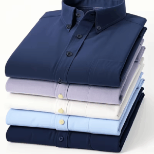 Classic Solid Color Oxford Blend Shirt